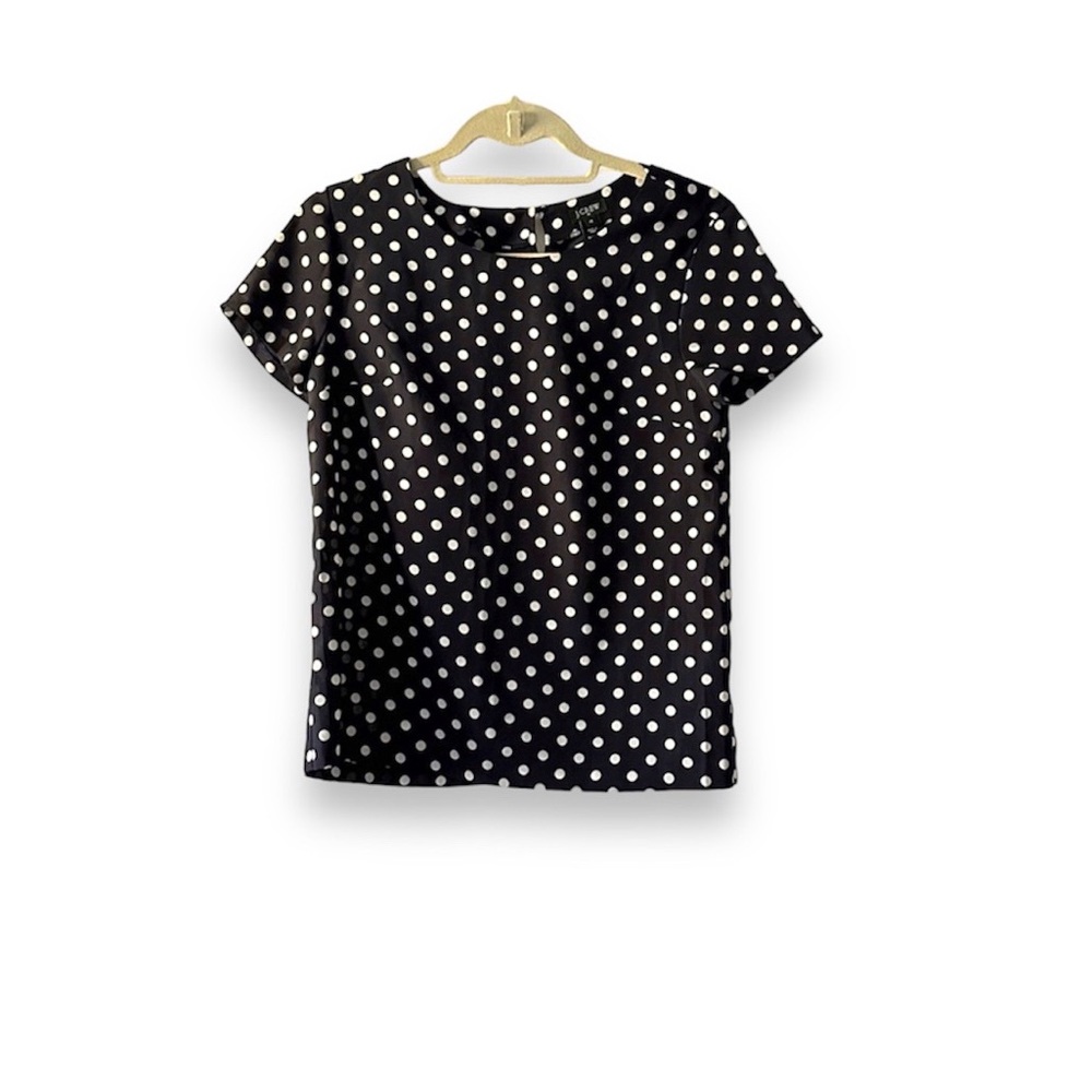 J. Crew Polka Dot Short Sleeve Blouse - Picture 2 of 10